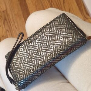 MICHAEL Michael Kors Silver and Black Wallet